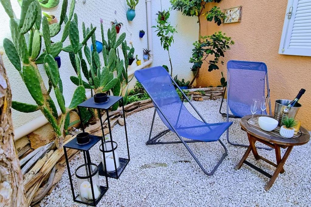 Le Marine Rez De Jardin Direct Plage Parking Prive Climatise Sète Eksteriør billede